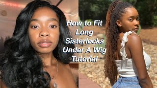 How I Fit My Long Locs Under A Wig (Kinda) | An Experiment