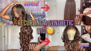 Sensationnel What Lace “Solana” Synthetic Wig Re-Curling  (5 Month Update)