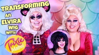 Transforming An Elvira Wig With Trixie Mattel | Jaymes Mansfield