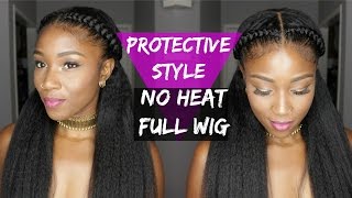 Heat Free Protective Style With Lace Frontal Wig | Wowafrican.Com