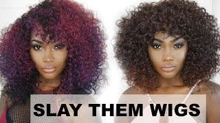 ♡ How To Slay Your Curly Synthetic Wigs ♡ | 2  Super Easy Ways To Shape + Style |