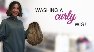 Dini Wigs || How To Wash A Curly Lace Top Wig