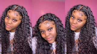 Two Braid Curly Wig Install Tutorial | How To Melt Your Lace Down For Beginners Ft Ishow Hair