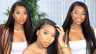 Fresh Relaxer Look! | What Lace?! | Super Realistic Yaki Straight Wig | Omgherhair