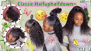 ✨Tutorial Half Up Half Down Quick Weave | Easily Protective Style Ft.#Ulahair Review