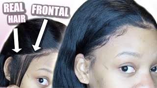 No More Itchy Frontal Ear Tabs ‼️ Natural Blend Method! *I'M Shook*