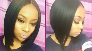 This. Bob. Is. Everything!!! New Born Free Lace Front Wig- Mlc159