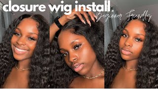 Beginner 5X5 Closure Wig Install // Installing My First Wig Using Ebin Lace Spray