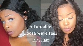 How To Install & Style  Loose Wavy Lace Front Wig| Rpghair.Com