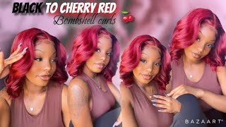 Dying Amazon Wig Red❤️ W/Bombshell Curls (Bleach Bath  Method) Upermall Hair |Mioneka G