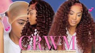 Wand Curls On Water Wave Hair|  Lace Frontal Install +Bald Cap Method! Ft. Oq Hair