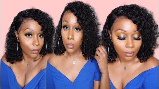 Beginner Friendly Curly Bob Starting At $50 | Mellow Hair Wigs || Deep Wave Bob Lace Front Wig