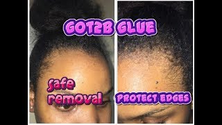 How To Safely Remove Got2B Glued | From Hair | Lace Frontal | Save Your Edges | Demo