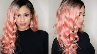 How To: Peachy Hair Color Tutorial On Full Lace Wig