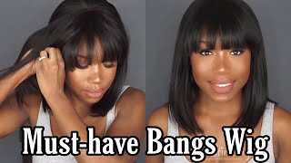 Bangs Wig For Lazy Girls | No Work Needed- Lace Wig With Bangs Ft. Myfirstwig