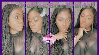 Kalyss 24 Inches 13X5 Lace Frontal Box Braided Wigs With Curly Ends| Slayed By Sweetie