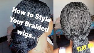 7 Simple Ways To Style Your Braided Wigs (Micro Braids)