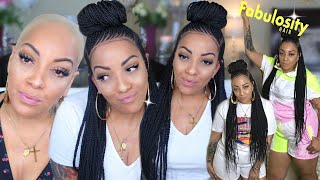The Most Realistic #Af Full Lace Braid Wig I Will Ever Wear Bald Head Method ┃Fabulosity Hair