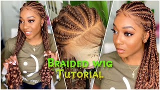 Full Lace Braided Wig Tutorial | Feed-In & Knotless Braids | Ft. Rpgshow Invisible Wig