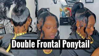 The Famous Double Frontal Ponytail Tutorial | Must Watch | Detailed