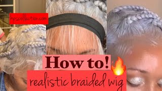 Knotless Full Lace Braided Wig!! Can’T Get More Realistic  Than This! Detail Tutorial#Braidedwig