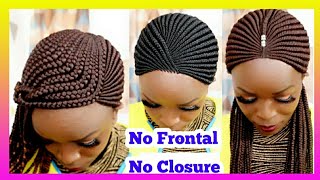 Affordable Wigs.No Frontal No Closure Expression Braids Braided Wigs Try On.