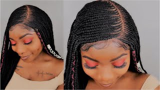 Side Part Braided Wig | Khenny Esther Wigs