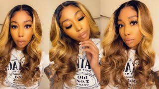 Prestyled Honey Blond Highlight Lace Wig| Perfect Spring Hair| Ft. Jurllyshe Hair