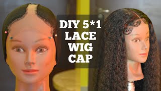 How To Diy 5*1 T Part Lace Cap For Wig Making
