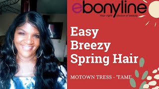 Easy Breezy Spring Hair  | - Wig Review| Ft@Ebonyline.Com| Motown Tress - Hd Invisible Lace| "T