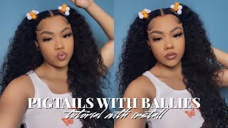 Glueless Install | Pigtails With Ballies | Julia Hair