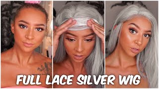 How I Apply My Lace Wig + Silver Full Lace Wig Ft. Hair Crush 247