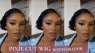 Short Pixie Cut Wig | Wet Hair Look | Best Summer Wig | Afsister| #Pixiecut #Wig