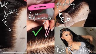*In-Depth*  Pluck Like A Pro + Glue Less Wig Install Ft Westkiss Hair