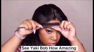 Us Eu Hot Sale Yaki Straight Human Hair Bob Wigs #Yakistraightwig#Yakibobwig#360Wigs#Wigforwomen