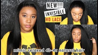 Super Fine Hd Invisible Swiss Lace |  Realistc 4B-4C Kinky Straight Wig | Divaswigs