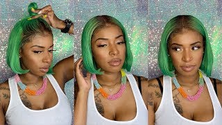 Green Bob Lace Front Wig | Aliexpress Wig | Arison Hair Review