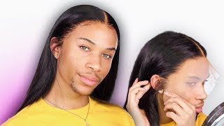 Straight Middle Part Wig Tutorial | Ft. Ali Pearl Hair | Alfred Lewis Lll