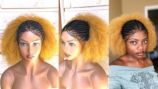 Diy Braided Afro Wig With Expression Braiding Hair.