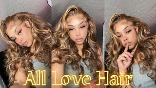 Honey Blonde Bombshell  Bodywave Wig Install  | Allovehair