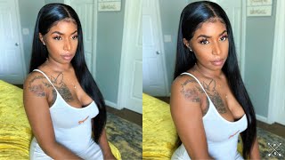 Best Straight Lace Front Wig Install | 24 Inch | Pre Plucked Aliexpress Wig | Ishow Hair