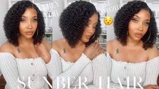 Affordable Curly Bob Wig Install + Review | Ft. Sunber Hair
