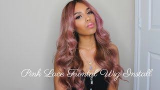 Pink Full Lace Wig Installation