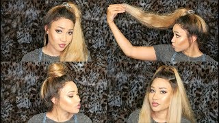 Fab Updo Hairstyles On Long Blonde Full Lace Wig (250% Density)