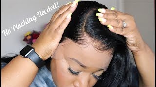 This Hairline, No Glue Needed  | Pre-Plucked & Pre-Bleached Knots| Wowebony.Com