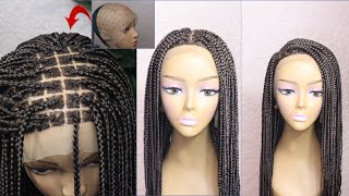 How To: Knotless Frontal Braided Wig, Using Braiding Hair. No Frontal Used.