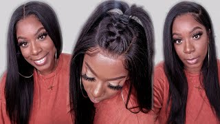 What Wig⁉️ | Natural Everyday 360 Yaki Straight Human Hair Lace Wig | Install & Review | Omgherhair