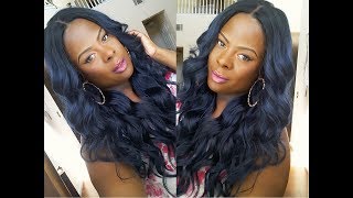 The Stylist Synthetic Lace Front Wig 4X4 Swiss Lace Silk Top Curl-A-Licious || Ft Samsbeauty