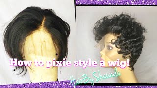 How To Pixie A Wig /Must Have!! $79 Affordable Pixie Cut Short Bob Lace Wig| Beginner Omgqueen Hair