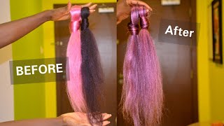 How-To Blend/Mix Pink And Purple Braiding Hair Together | Custom Hair Color For Braids Hairstyles
